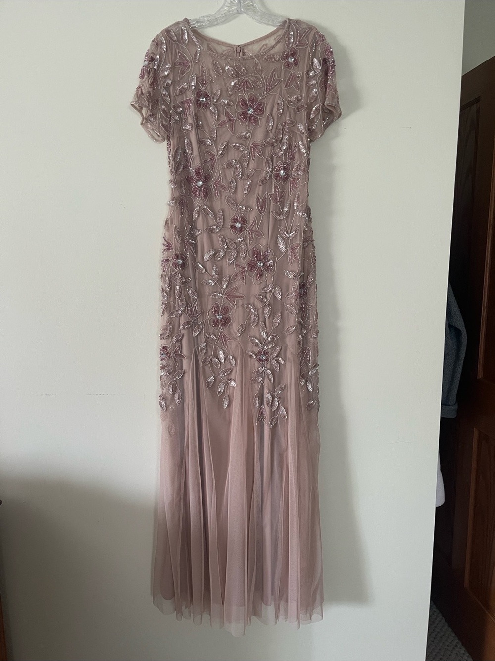Adrianna Papell Mauve Embellished Dress